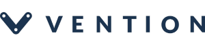 Vention automation platform logo representing modular robotics, machine builder systems, and CNC automation tools.