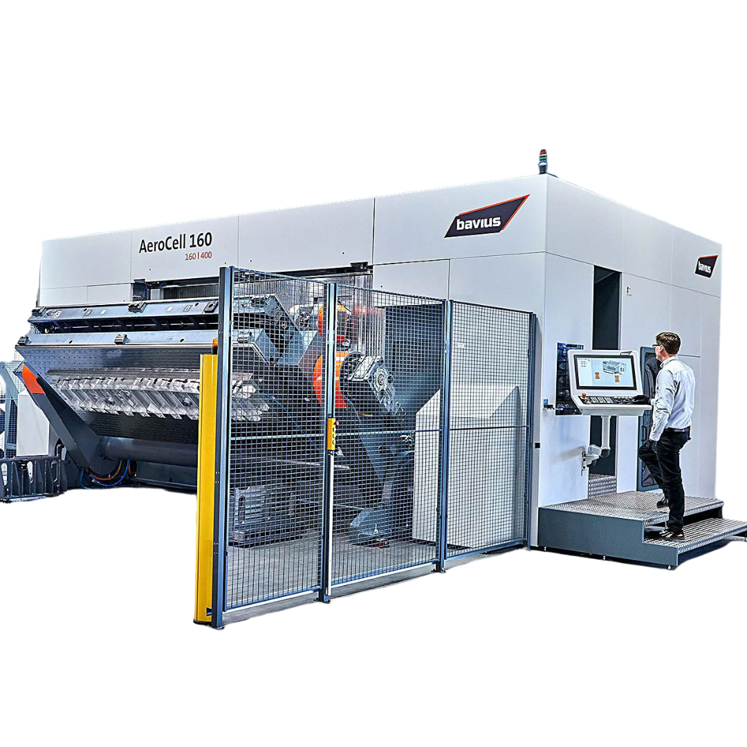 Bavius AeroCell 160 high-performance machining center for large 5-axis CNC milling and aerospace manufacturing.