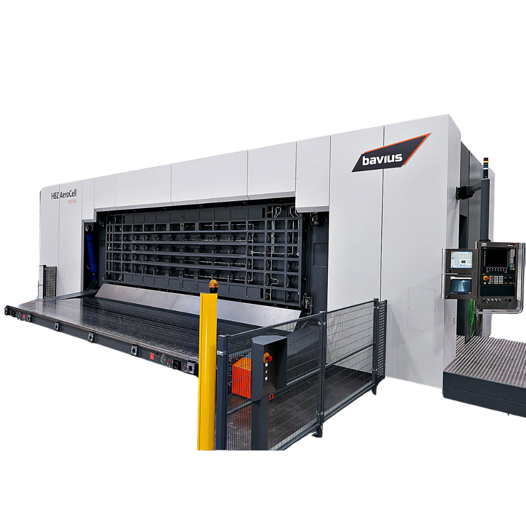 Bavius HBZ AeroCell high-speed machining center for large-format 5-axis CNC milling and aerospace part production.
