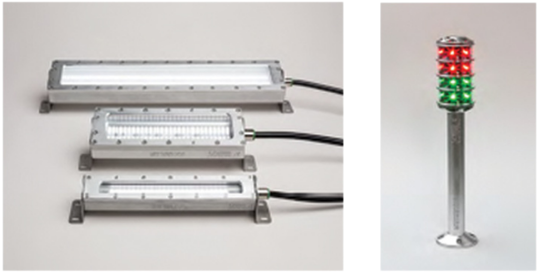 CNC LED work lights designed to improve visibility, inspection quality and overall CNC productivity inside the machine.