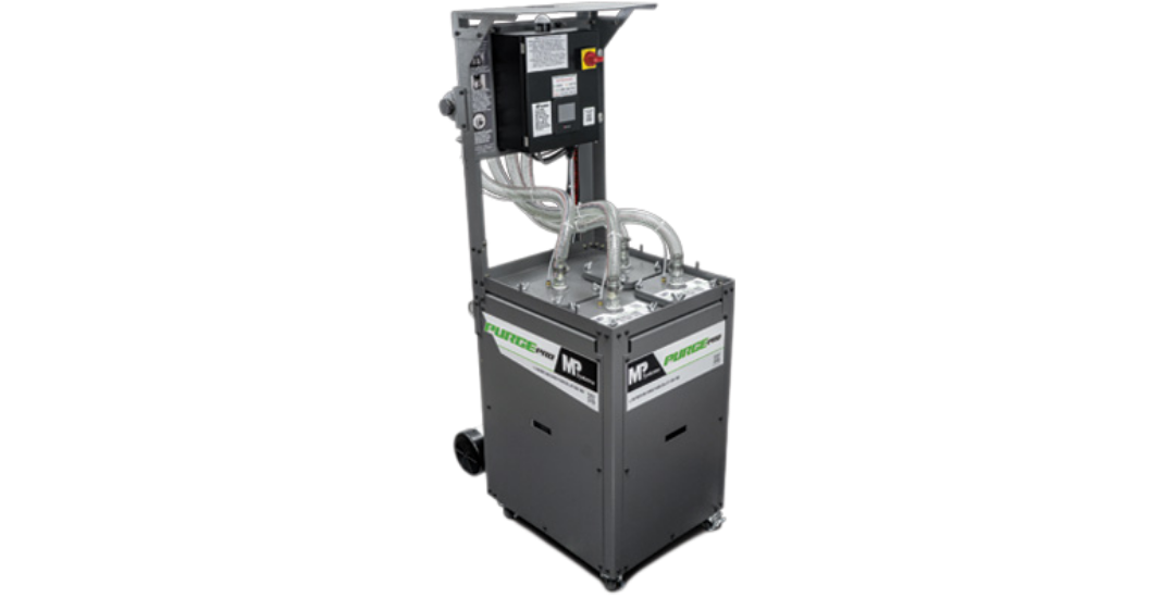 Coolant debris filtering system that captures fine chips to improve coolant flow in CNC machines and enhance part quality.